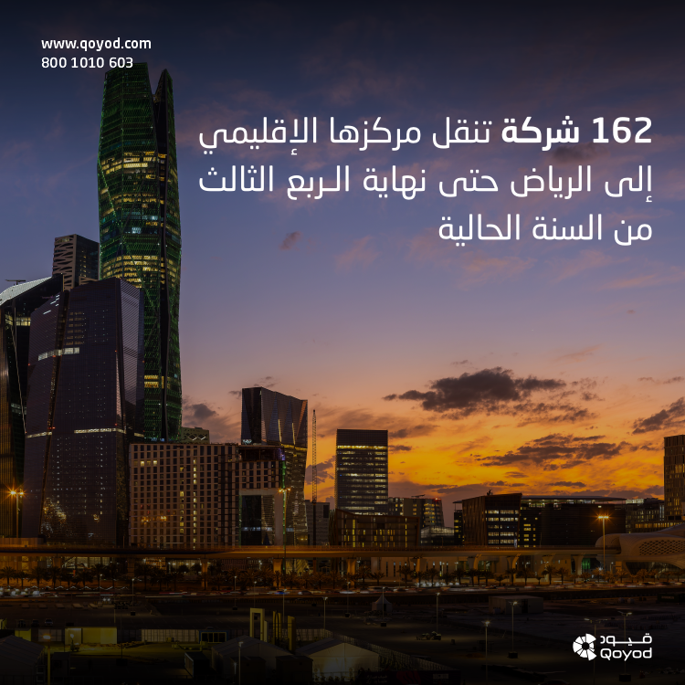 شركة تنقل مركزها الإقليمي إلى الرياض حتى نهاية الربع الثالث من السنة الحالية