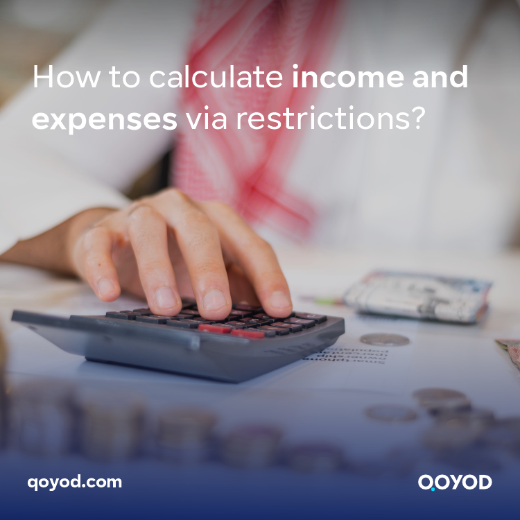How do I calculate income and expenses through Qoyod?