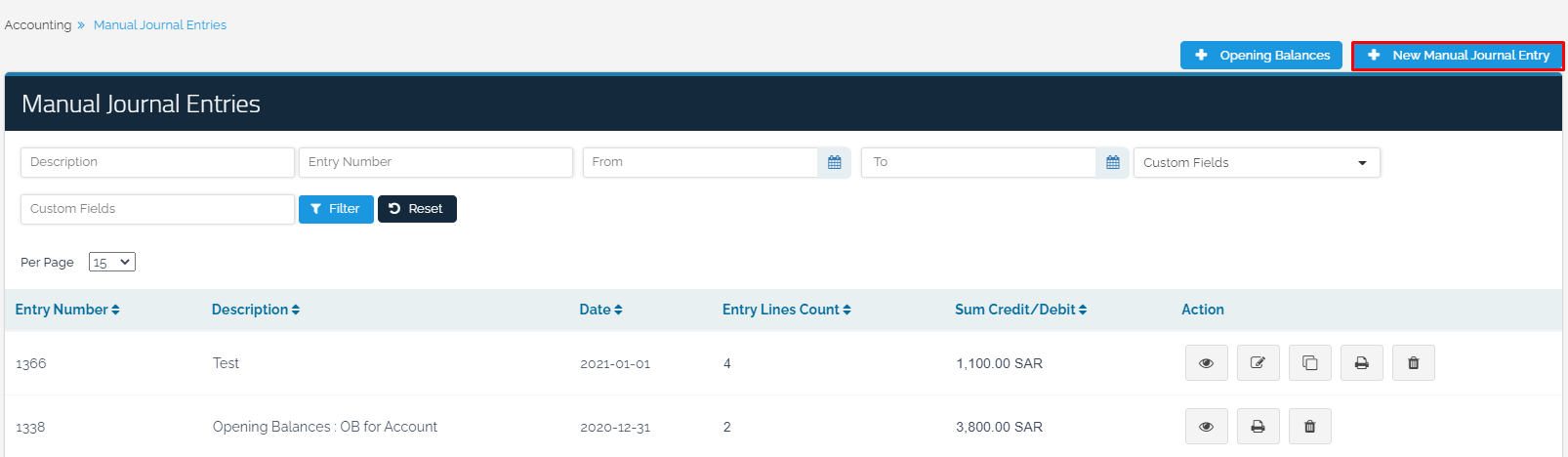 Adding Capital Entry - Qoyod