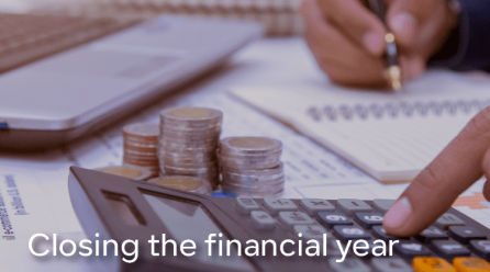 Closing the financial year or accounting period