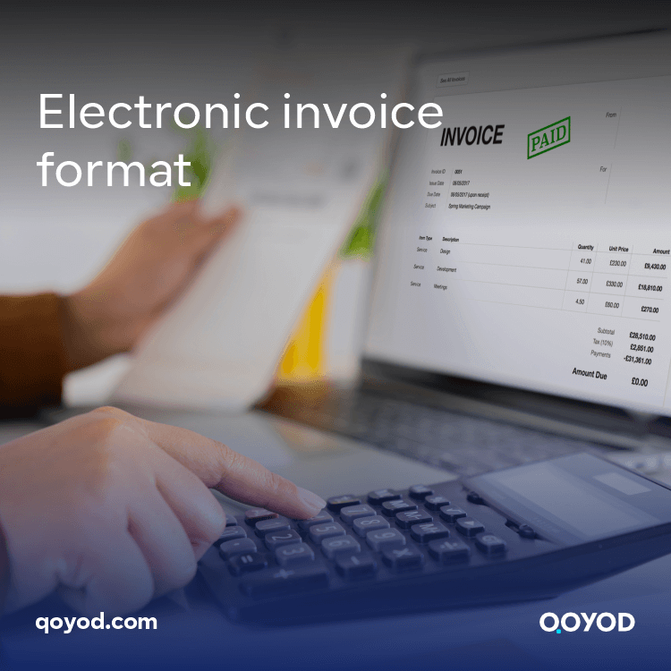 Electronic invoice format