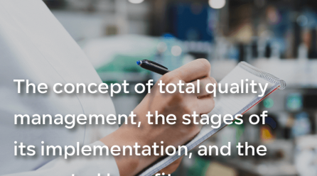 The concept of total quality management, the stages of its implementation, and the expected benefits