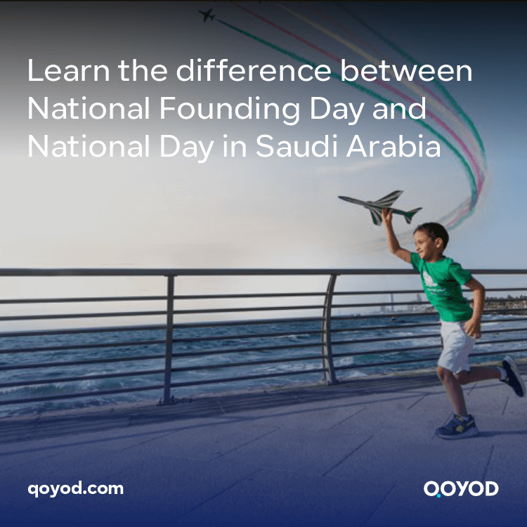 What is the difference between Founding Day and National Day in Saudi Arabia, and how do their slogans differ